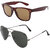Zyaden Combo of Wayfarer Sunglasses & Aviator Sunglasses (Combo-42)