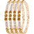 Asmitta Magnificent Gold Plated LCT Stone Set Of 4 Bangles For Women