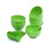 Soup Bowl Green Plastic Set of 12pcs (6 Bowls 6 Soup spoons)