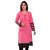 Omstar Fashion By Designer Peach Color Indo Cotton Semi Stitched Woman Kurti (DOT PINK 01)