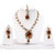 Lucky Jewellery 1-Line Copper Colour Kundan Set (MSK-1-LINE-C)