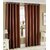 Styletex Plain Polyester Brown Door Curtain (Set of 4)