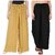 Evection Trendy Rayon Cotton Palazzo Pant Set of 2 - Black  Beige