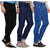 Stylox Multicolor Cotton Lycra Slim Fit Mid Rise Casual Jeans For Men Pack of 3