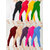 ColorBox Multicolor Cotton Lycra Leggings (Set of 10)