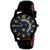 Mark Regal Black  Round Dial Leather Strap Analog Watch For Men (MR071)