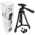 3120 Portable and Foldable Camera-Tripod with Mobile Clip Holder Bracket,4 Section Adjustable Travel Tripod (Black)