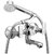 Oleanna Speed Brass Wall Mixer Telephonic with Hand Shower and Crurtch (Chrome Finish)