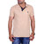 La Milano Cream Polo Neck Half Sleeve T-Shirt for Men
