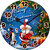3D Christmas Clock With Santa