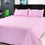 HomeStore Pink Plain Cotton Double Bed Sheet with 2 Pillow Covers