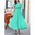 WC-1555 Westchic Green Cold Shoulder Long Dress