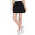 Funku Fashion Polyester A Line Skirt (Black)