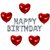 De-Ultimate Set Of HAPPY BIRTHDAY Letters Foil Balloons,5 Pcs Red Love Heart Design Balloon For Birthday parties Decor