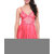 ARARA Satin T-shirt Nighty Lace Nightwear - Pink