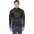 Leather Retail Black Faux Leather Designer Jacket for Man