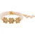Kord Store Fashion Jewellery gold and white Traditional Gold Plated Bracelet for Girls and Women.