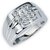 RM Jewellers 92.5 Sterling Silver American Diamond Best Awesome Ring for Men