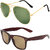 Zyaden Combo of 2 Aviator & Wayfarer Sunglasses