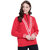 Texco Red Hi-Fashion Mock Neck Sporty Casual Look Winter Sweatshirt