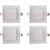 Bene LED 12w Square Slim Panel Ceiling Light, Color of LED Warm White (Yellow) (Pack of 4 Pcs)
