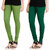 HRINKAR LIGHT GREEN BOTTLE GREEN Soft Cotton Lycra Plain leggings Pack of 2 Size - L, XL, XXL - HLGCMB0018-XXL