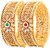 Asmitta Fine Jalebi Shape Gold Plated Fancy Stone Bangle Set For Women