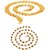 Sparkling Lotus Design Double Coated  Rudraksha Gold Plated Brass Chain Combo For Men