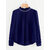 Code Yellow Women's Navy Blue Casual Full Sleeves Pearl Top