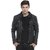 Leather Retail Black Plain PU Casual Jacket For Men