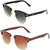 Zyaden Combo of Clubmaster And Clubmaster Sunglasses (Combo-111)