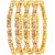 Asmitta Exotic Gold Plated LCT Stone Set Of 4 Bangles For Women