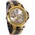 Rosra Analog GoldenBlack Stainless Steel Watch - Men