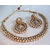 Golden pearl polki necklace set