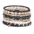 Sparkling Handcrafted Black and White Spirle Bangle