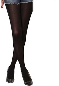 EVERUZA Women  Girl's black stockings for Full Length High Waisted Pantyhose Stockings Pack of 1