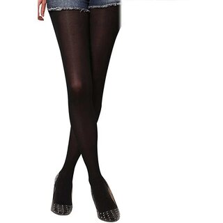 EVERUZA Women  Girl's black stockings for Full Length High Waisted Pantyhose Stockings Pack of 1