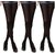 EVERUZA Women  Girl's black stockings for Full Length High Waisted Pantyhouse Stockings Pack of 3