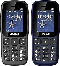 Jmax J06 Combo of Two Mobiles(Black : Dark Blue)