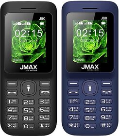 Jmax J80 Combo of Two Mobile(Black Red :: Dark Blue)