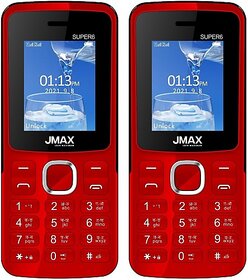 Jmax Super 6 Combo of Two Mobiles(Red  Red)