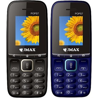                       Jmax POPS 7 Combo of Two Mobiles(Black : Blue)                                              