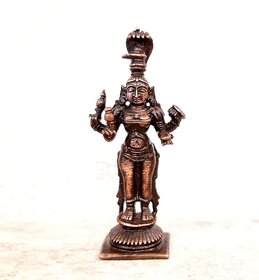 Copper Idols - by Searchers Paradise ,3.3 inches , Copper Kohalpur Mahalakshmi  85 Grams , Patina Antique Finish, Pack