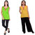 Purvahi Green and Yellow color Plain stitched kurti (Pack of 2 )