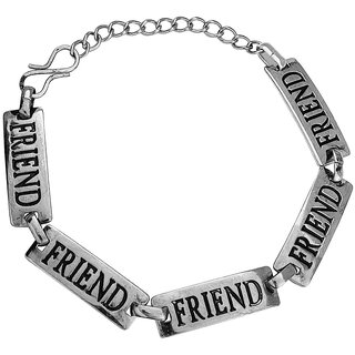                       M Men Style Friend Square  Charm Beaded  With Lobster Clasp  Zinc  Metal And Crystal  Bracelet                                              