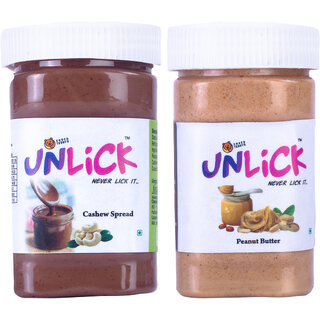 Choco Teddy's Unlick Chocolate Spread Cashew Spread - Peanut Butter Spread Combo Pack of 2 - 300 g