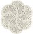 THE HOME WALL PANEL ROUND CURVES WHITE COLOUR WOOD 59X59X1.2 CM