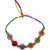 M Men Style Friend Heart Charm Beaded  With Cotten Dori  Multicolor  Metal And Crystal Bracelet