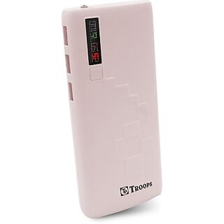 TP TROOPS 12000 mAh Power Bank  (Pink, Lithium Polymer, Fast Charging for Mobile)