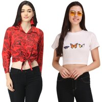 170 GSM With Bio-Wash 100  Cotton Crop TOP and Stylish Party Wear TOP